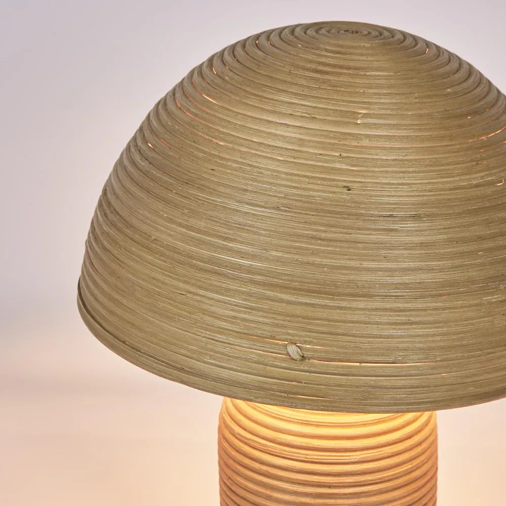 Rattan Dome Shade Table Lamp