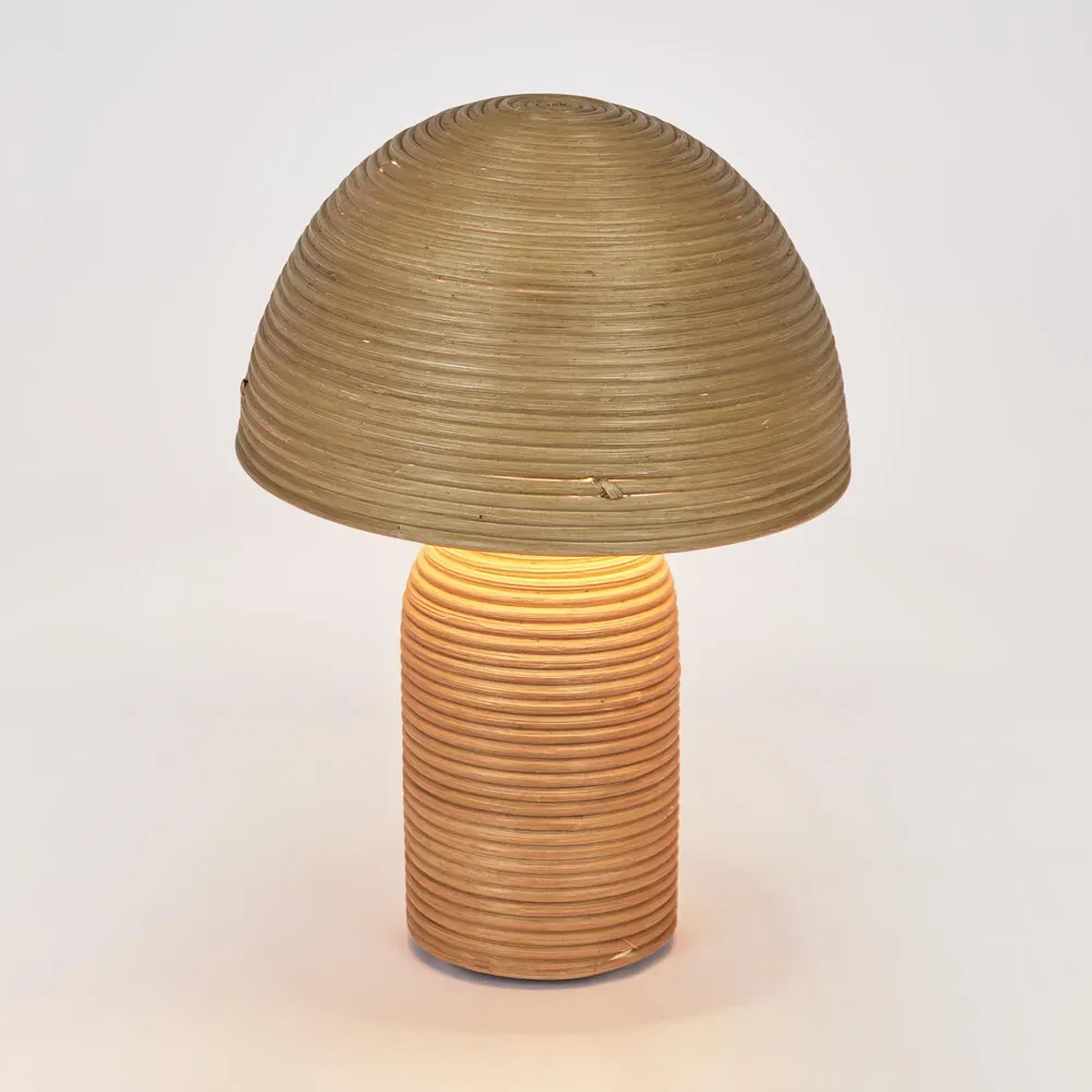 Rattan Dome Shade Table Lamp
