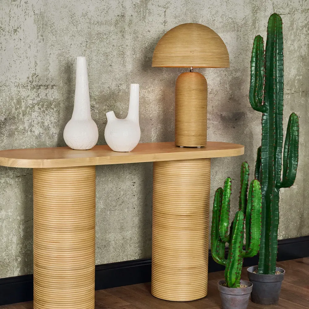 Rattan Dome Shade Table Lamp