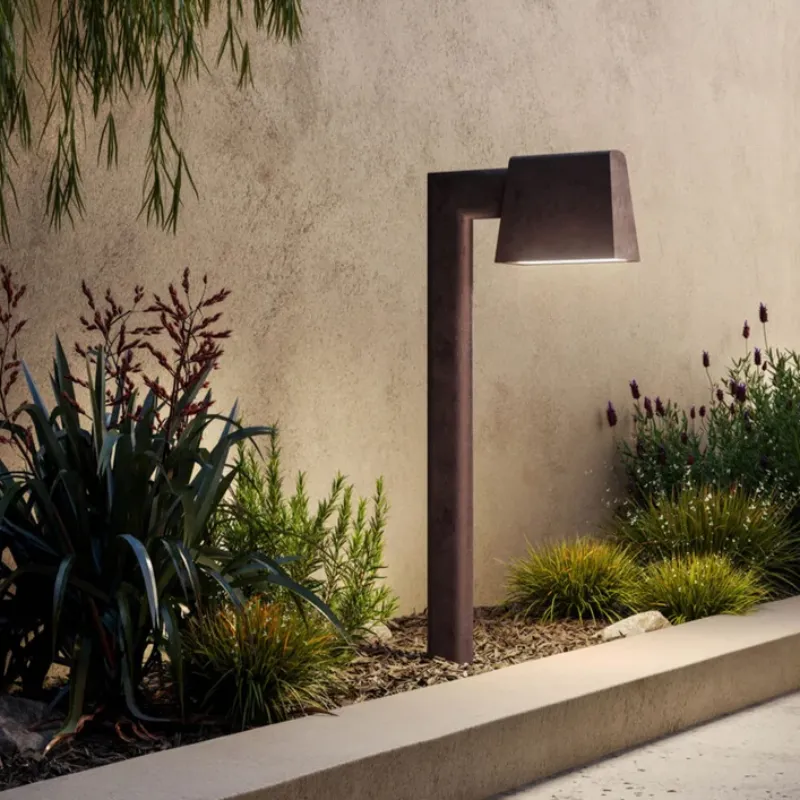Rectangular Shade Bollard Light