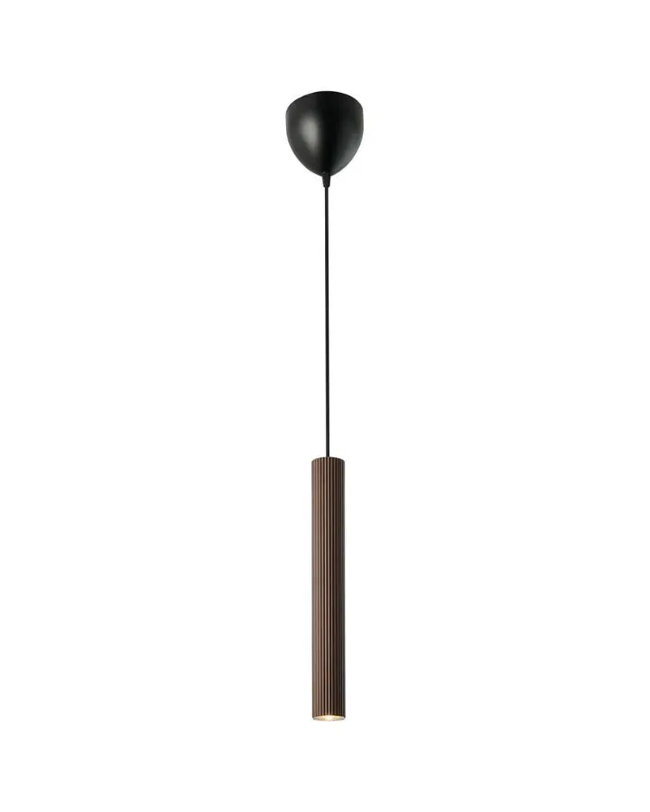 Reeded Metal Vertical Pendant