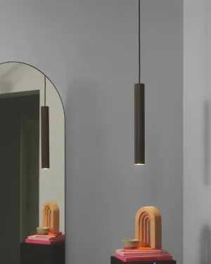 Reeded Metal Vertical Pendant
