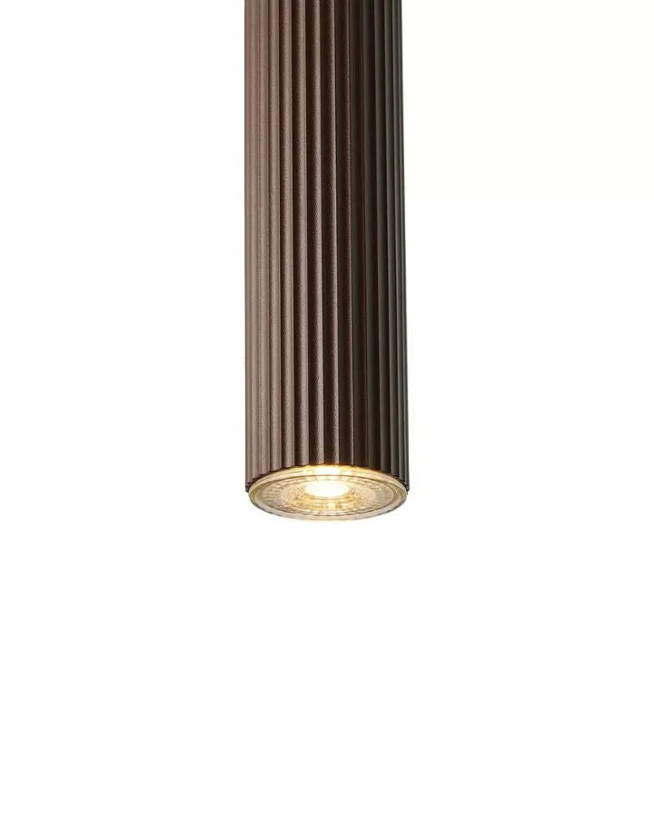 Reeded Metal Vertical Pendant