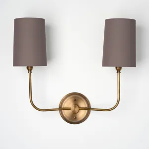 Ridley Drum | 2 Shade J-Curve Sconce