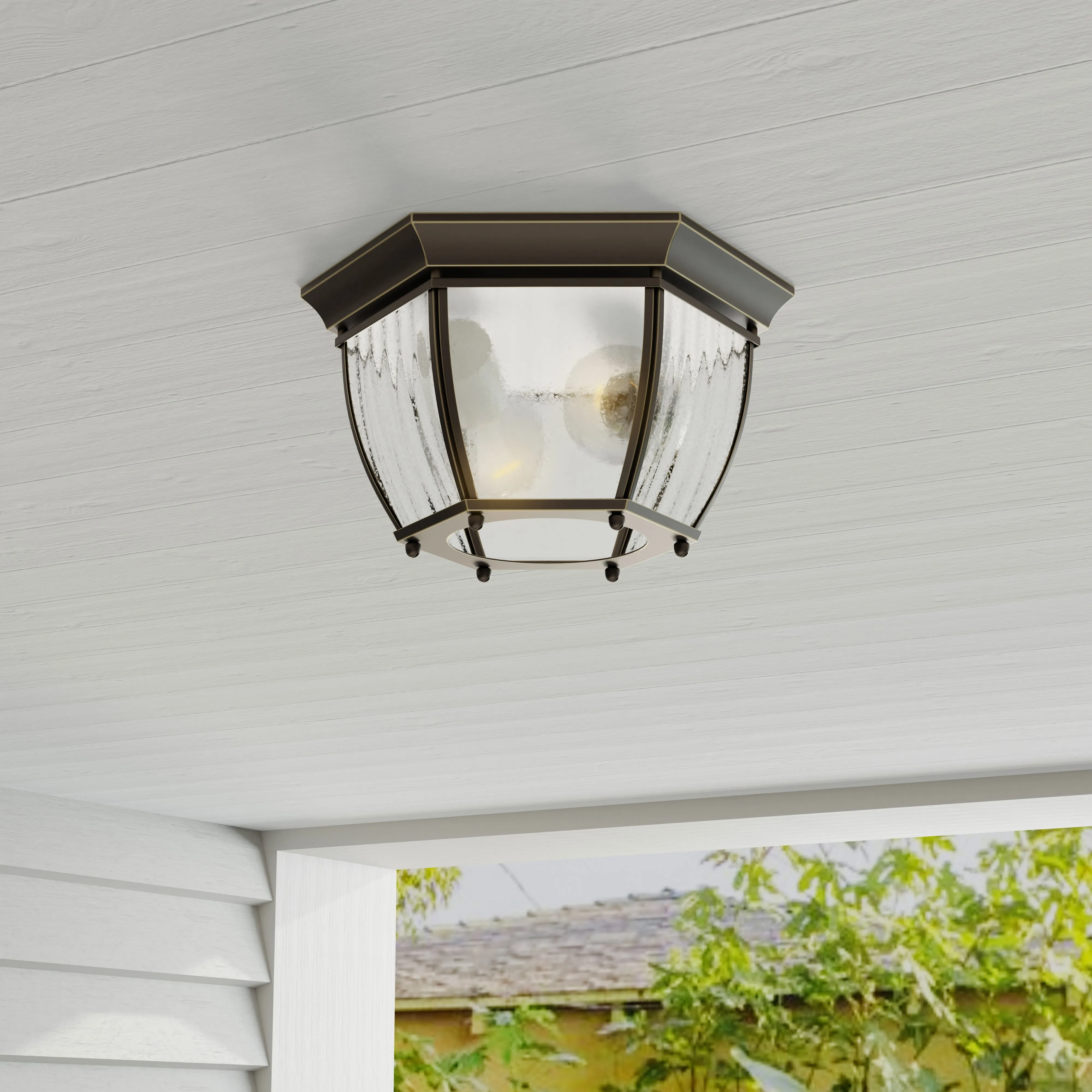 Roman Coach Collection Two-Light 11" Flush Mount