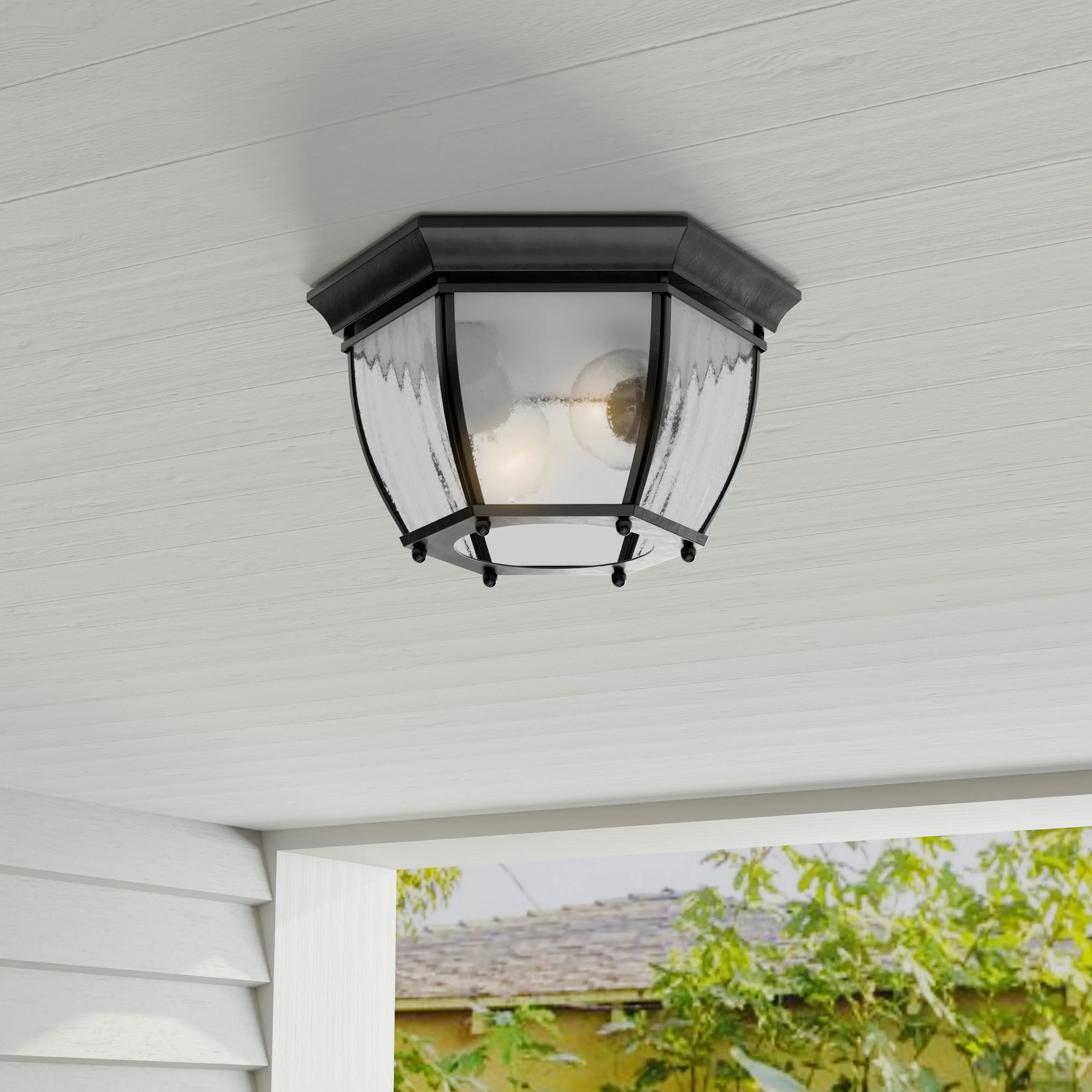 Roman Coach Collection Two-Light 11" Flush Mount