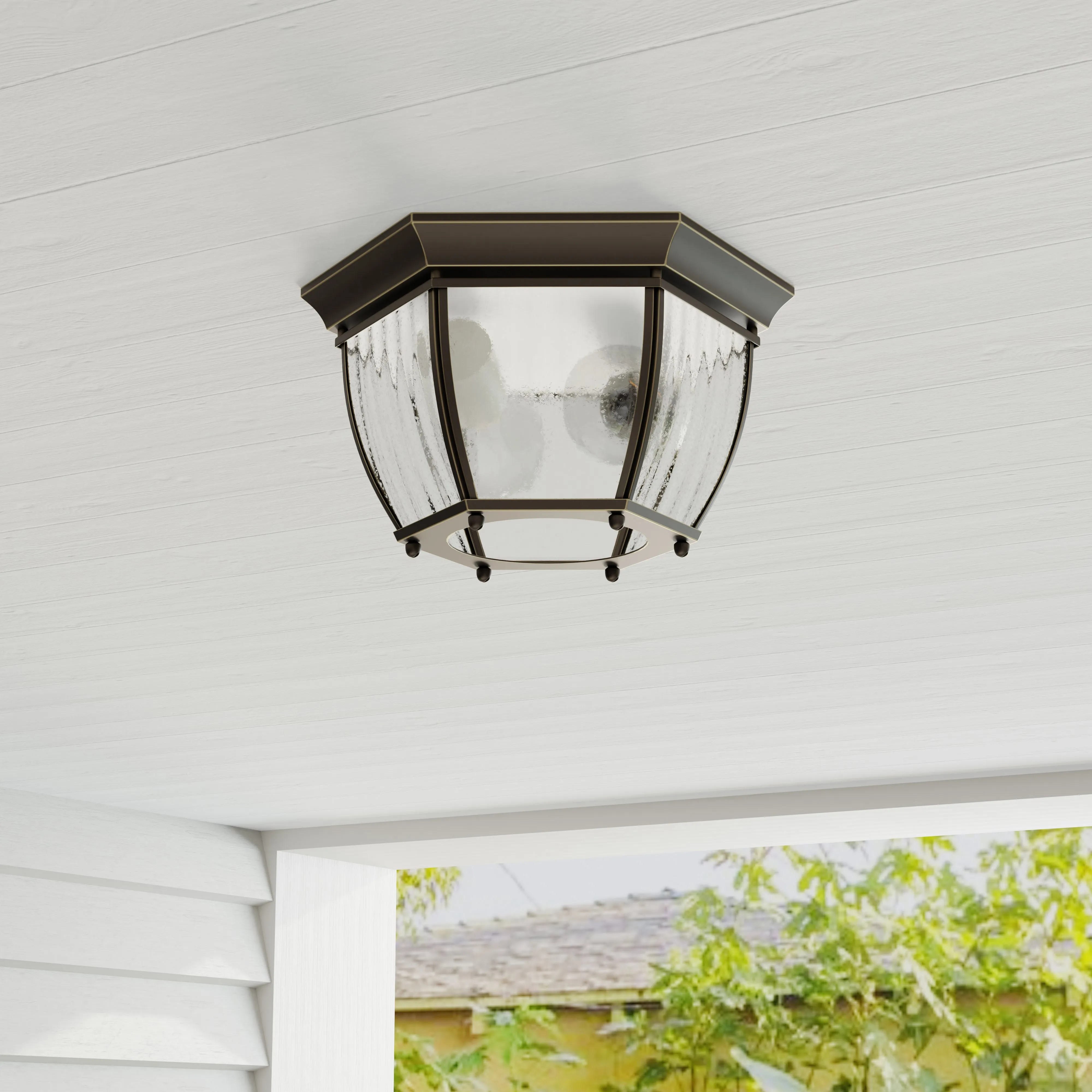 Roman Coach Collection Two-Light 11" Flush Mount