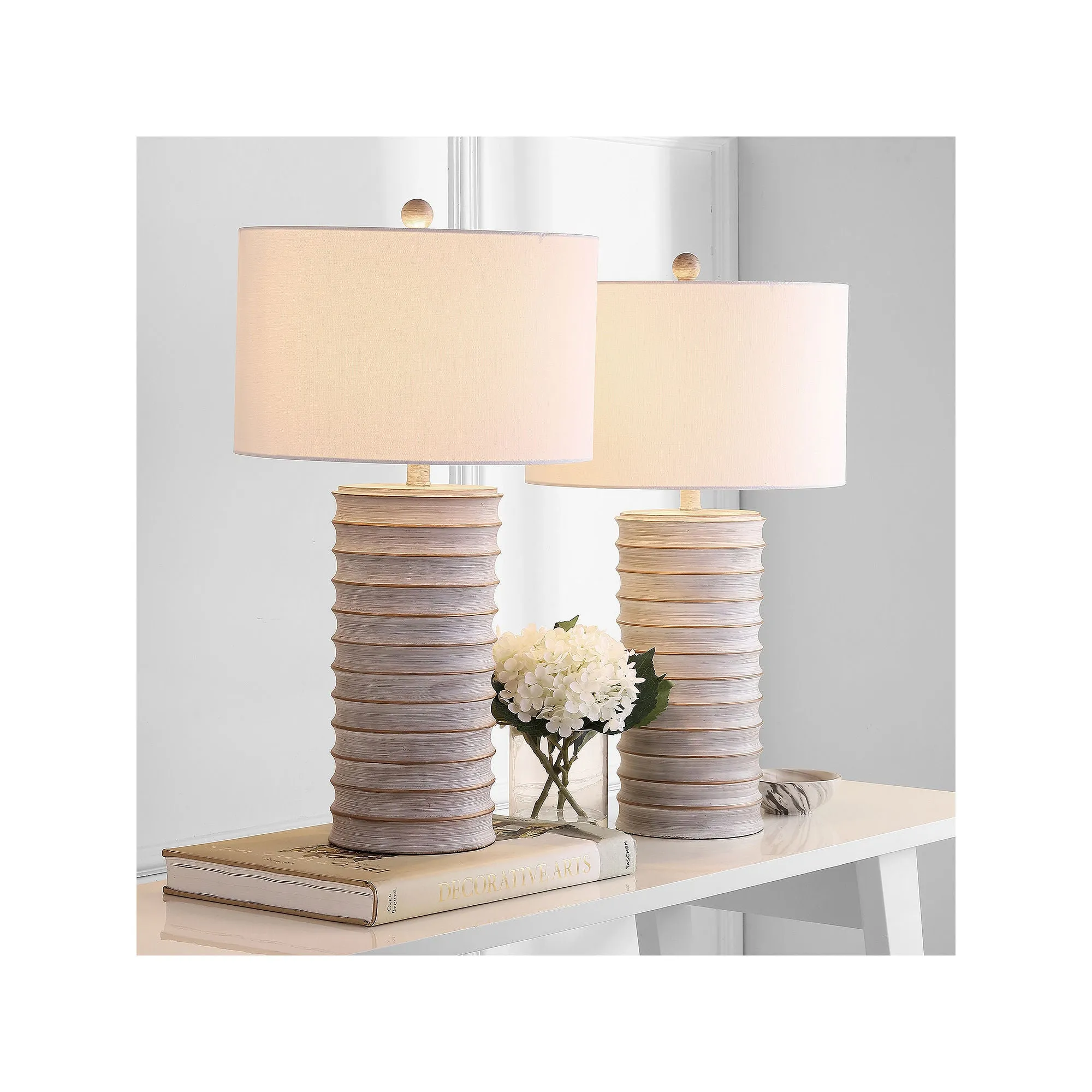 Safavieh Melina 28.5 In. H Table Lamp Set Of 2 - WHITE WASH ONE SIZE