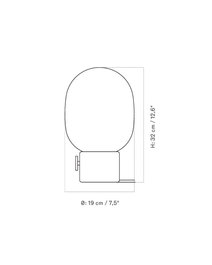 Scandinavian Oval Table Lamp | JWDA