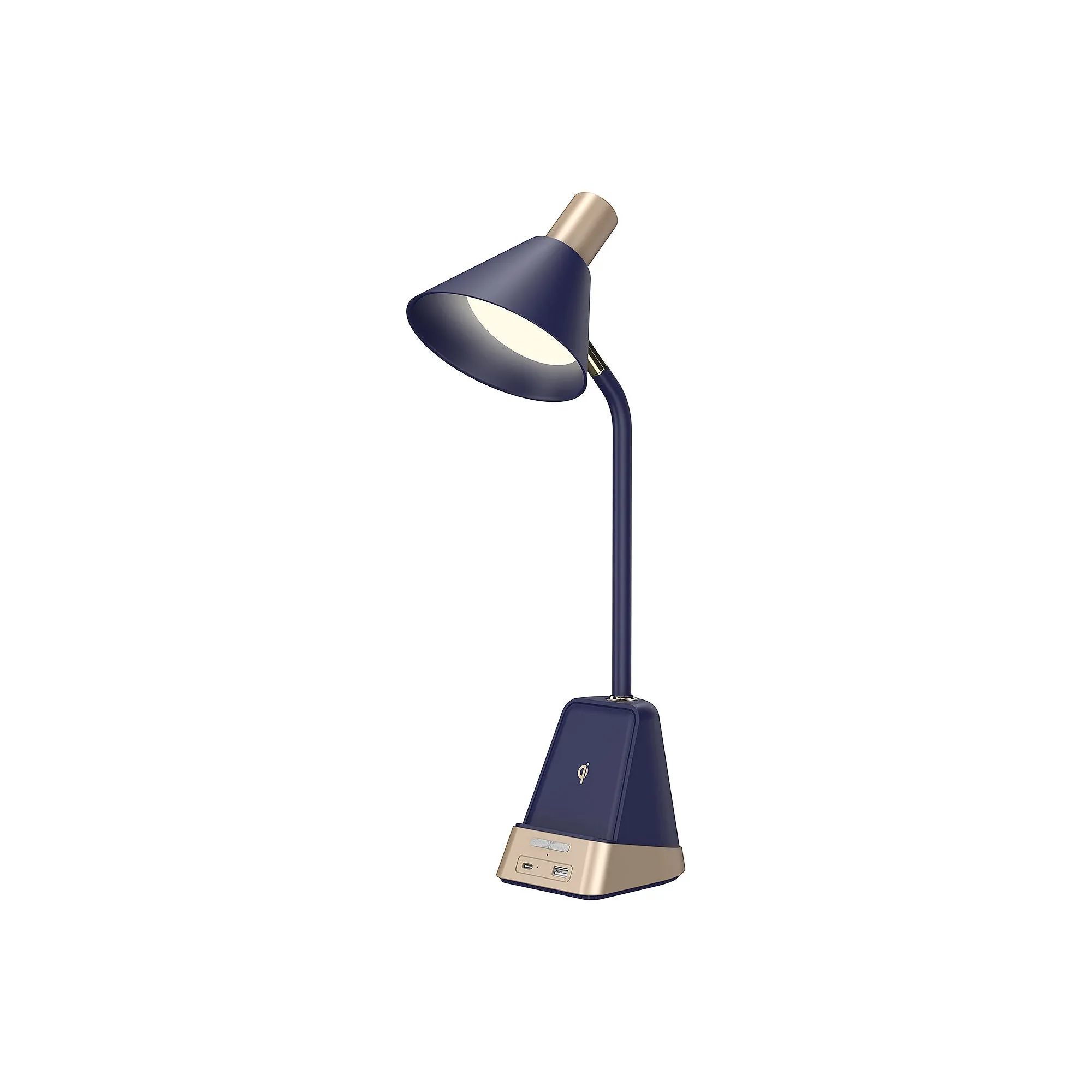 Sheffield Labs 18" James Matte Blue & Gold Led Desk Lamp TL343Q - BLUE ONE SIZE