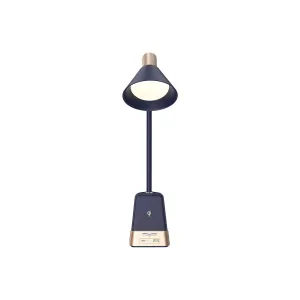 Sheffield Labs 18" James Matte Blue & Gold Led Desk Lamp TL343Q - BLUE ONE SIZE