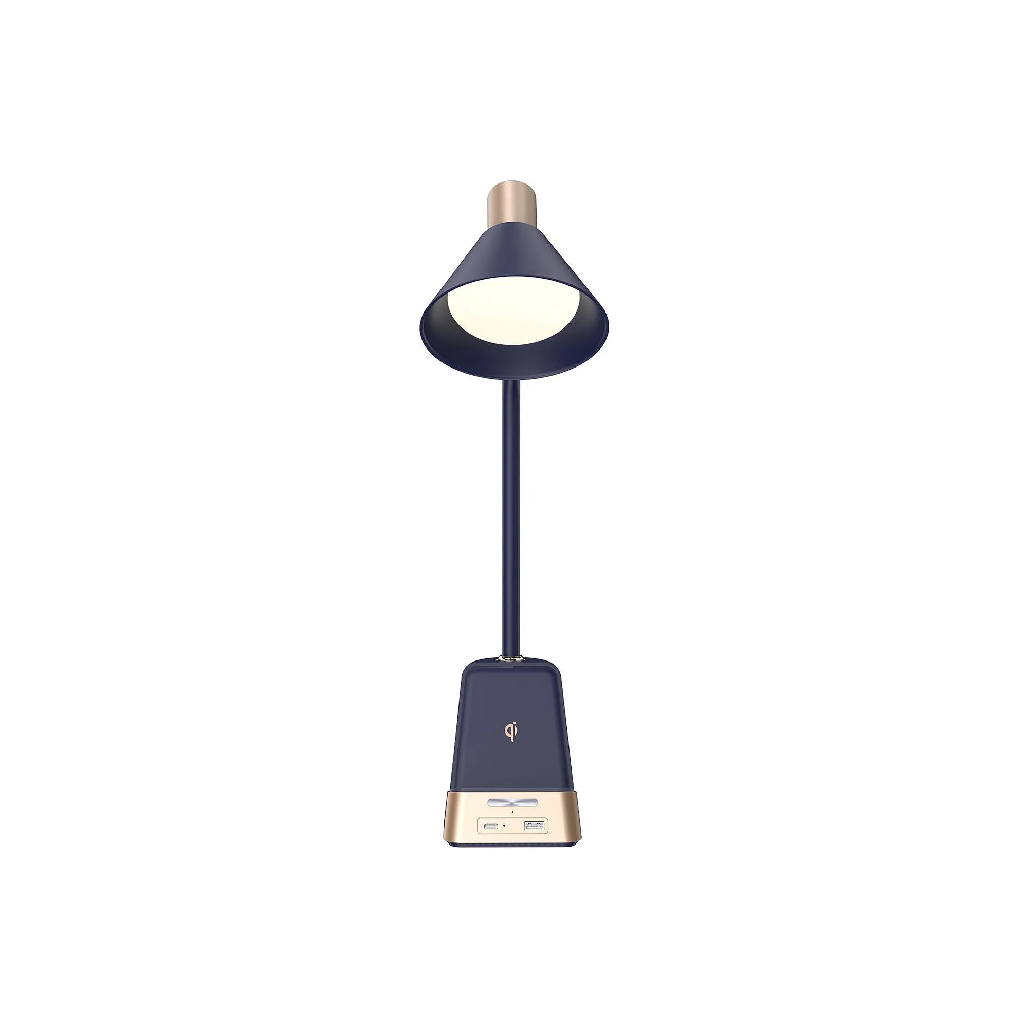 Sheffield Labs 18" James Matte Blue & Gold Led Desk Lamp TL343Q - BLUE ONE SIZE