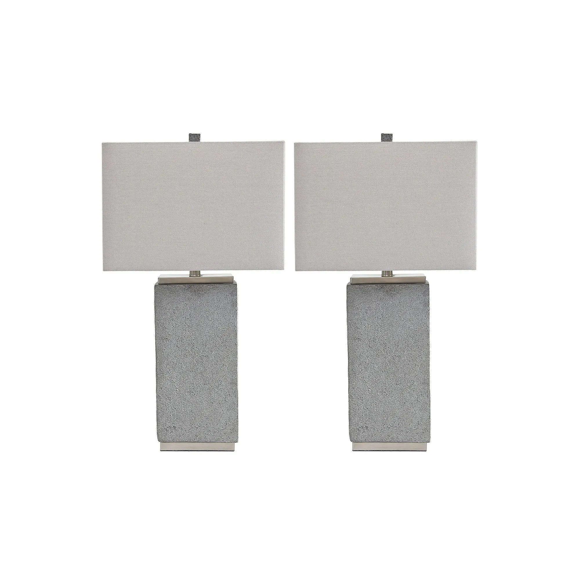 Signature Design By Ashley Amergin 2-Pc. Plastic Table Lamp - GRAY ONE SIZE