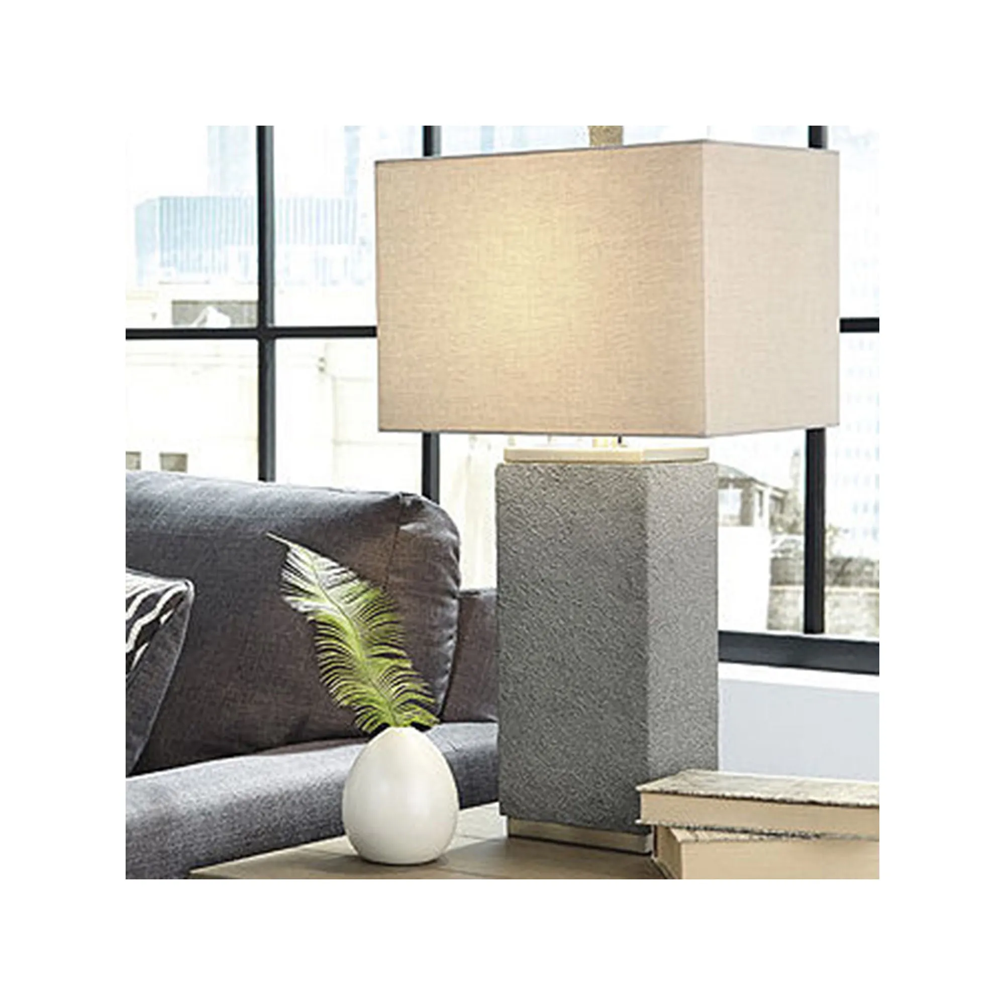 Signature Design By Ashley Amergin 2-Pc. Plastic Table Lamp - GRAY ONE SIZE