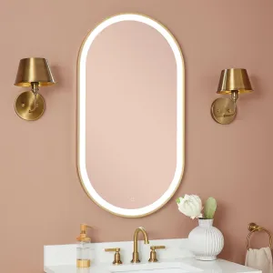 Signature Hardware SH66224040SG Faysel 24" W X 43" H Transitional Oval Framed Bathroom Wall Mirror
