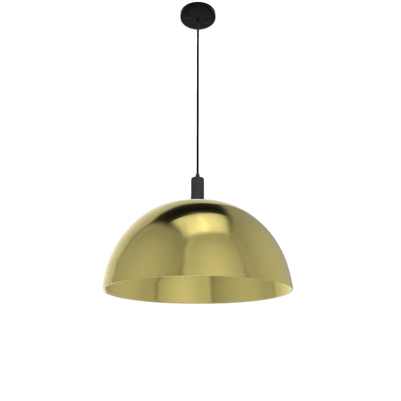 Single Pendant: 24" Brass Dome Shade