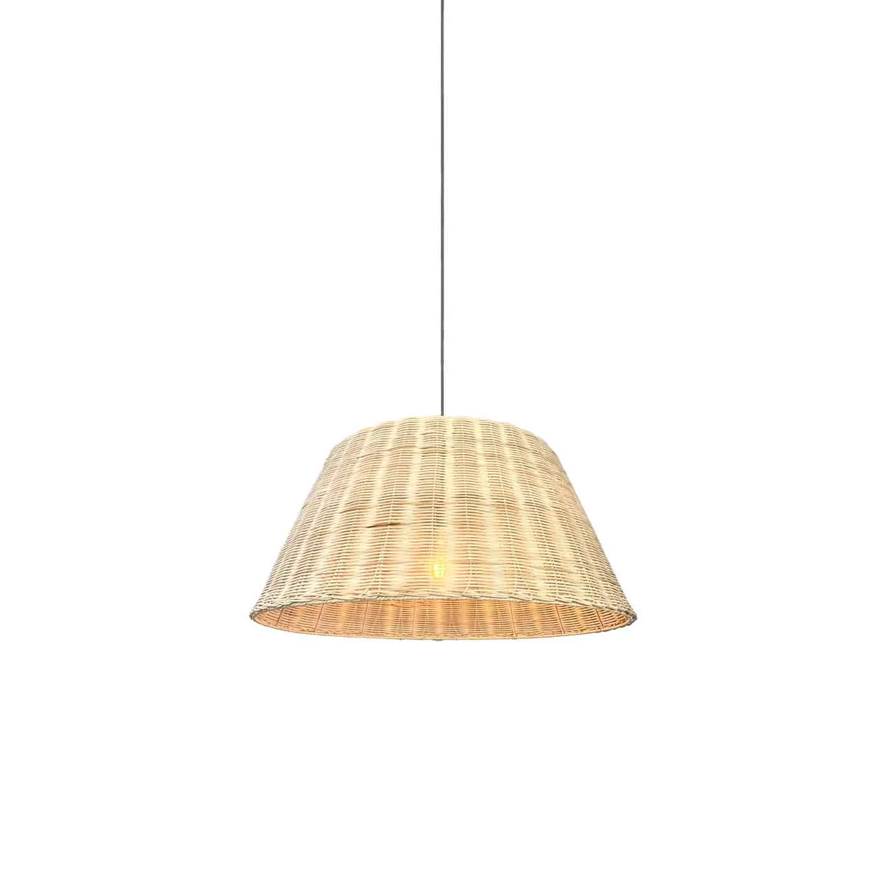 Single Pendant: 30" Bamboo Woven Basket Shade