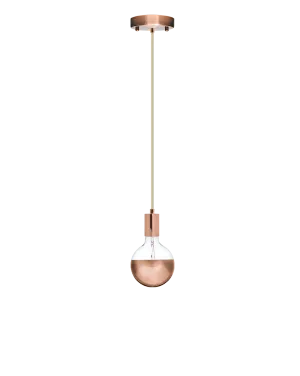 Single Pendant: Champagne and Copper Dipped