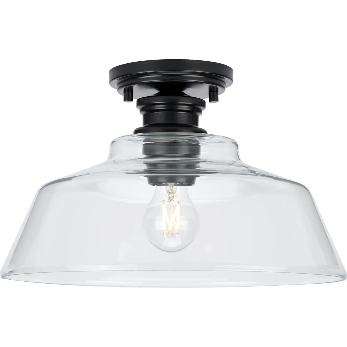 Singleton Collection One-Light 14" Medium Semi-Flush Mount Light