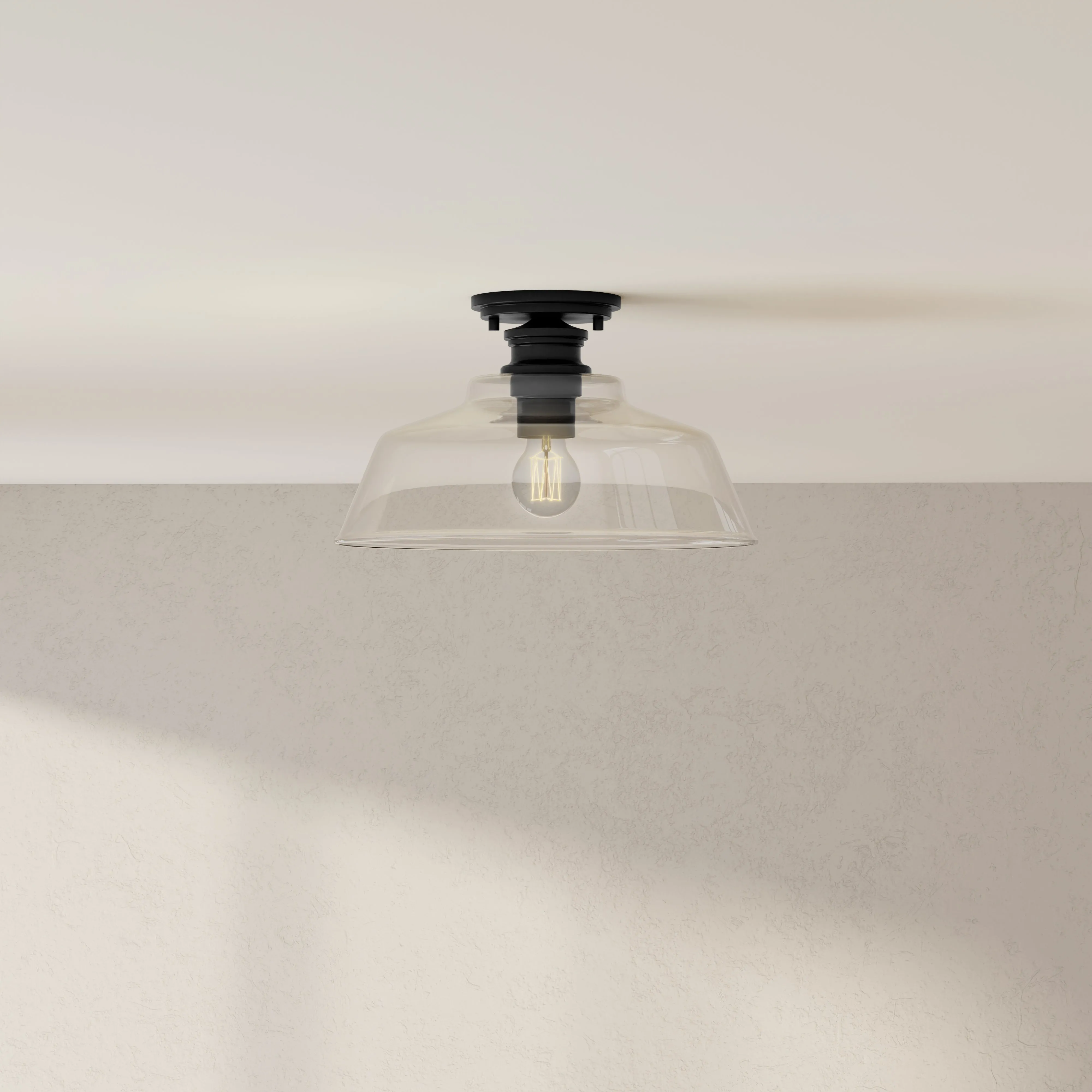 Singleton Collection One-Light 14" Medium Semi-Flush Mount Light