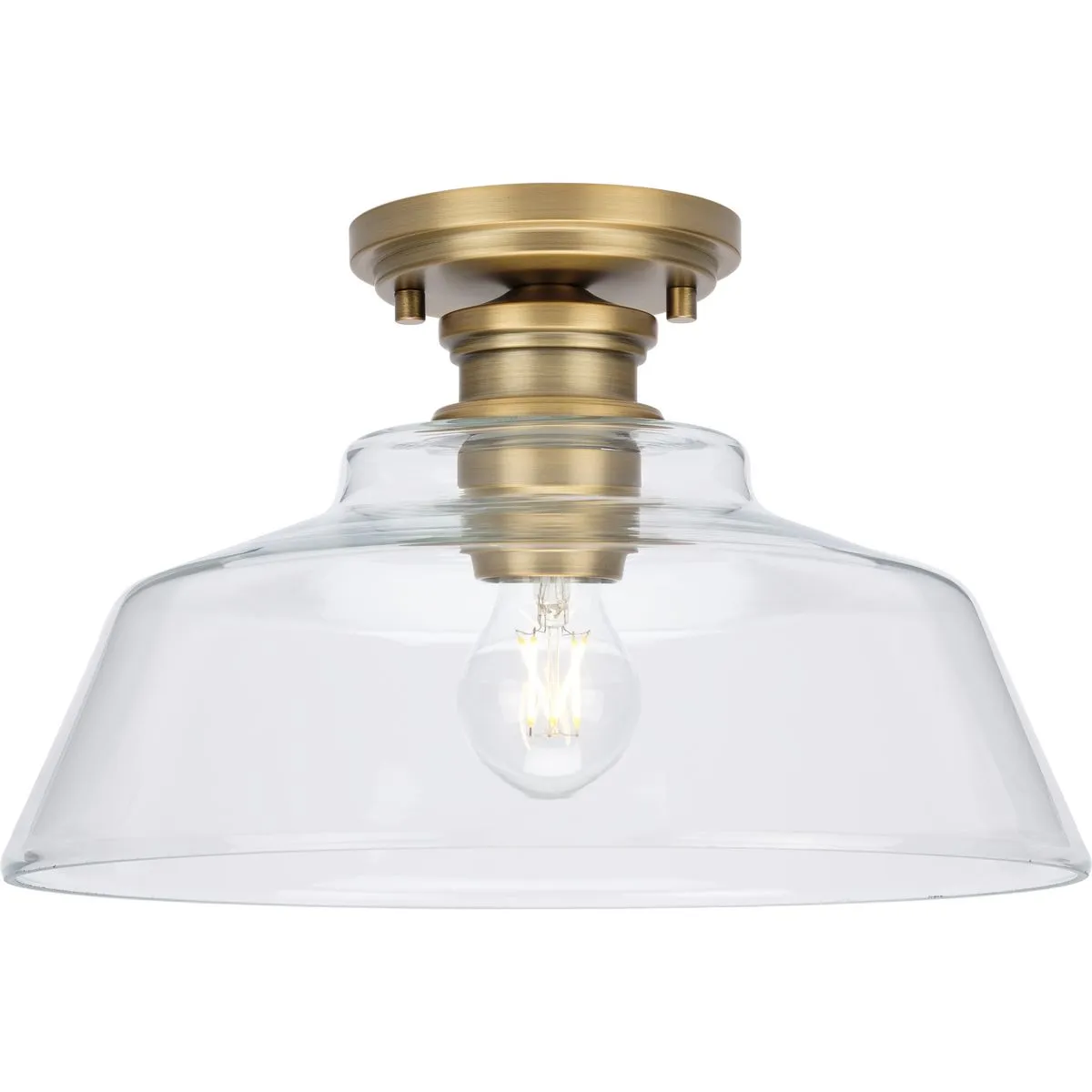 Singleton Collection One-Light 14" Medium Semi-Flush Mount Light