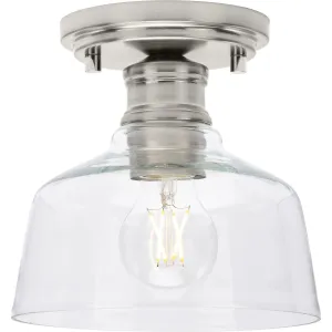 Singleton Collection One-Light 7.62" Small Semi-Flush Mount Light