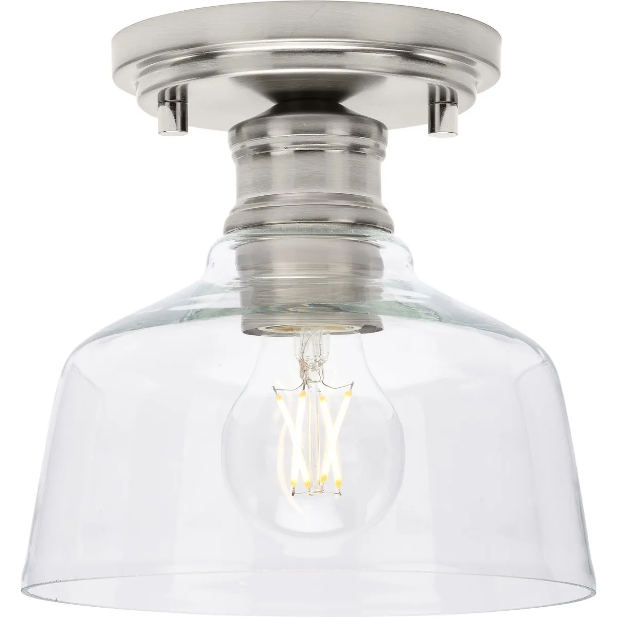 Singleton Collection One-Light 7.62" Small Semi-Flush Mount Light