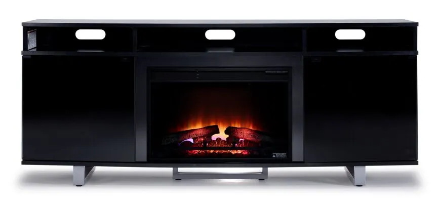 Sorenson 72" Fireplace TV Stand - Black