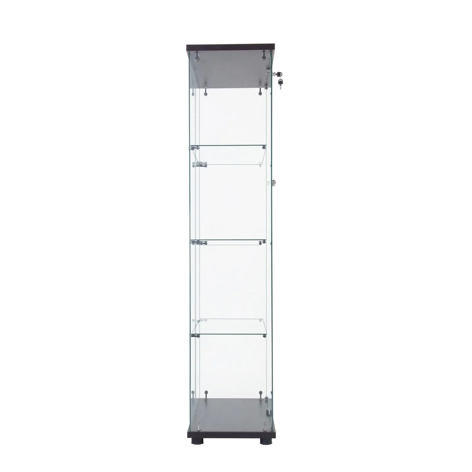 Streamdale LED Strip Light Glass Display Cabinet - Black