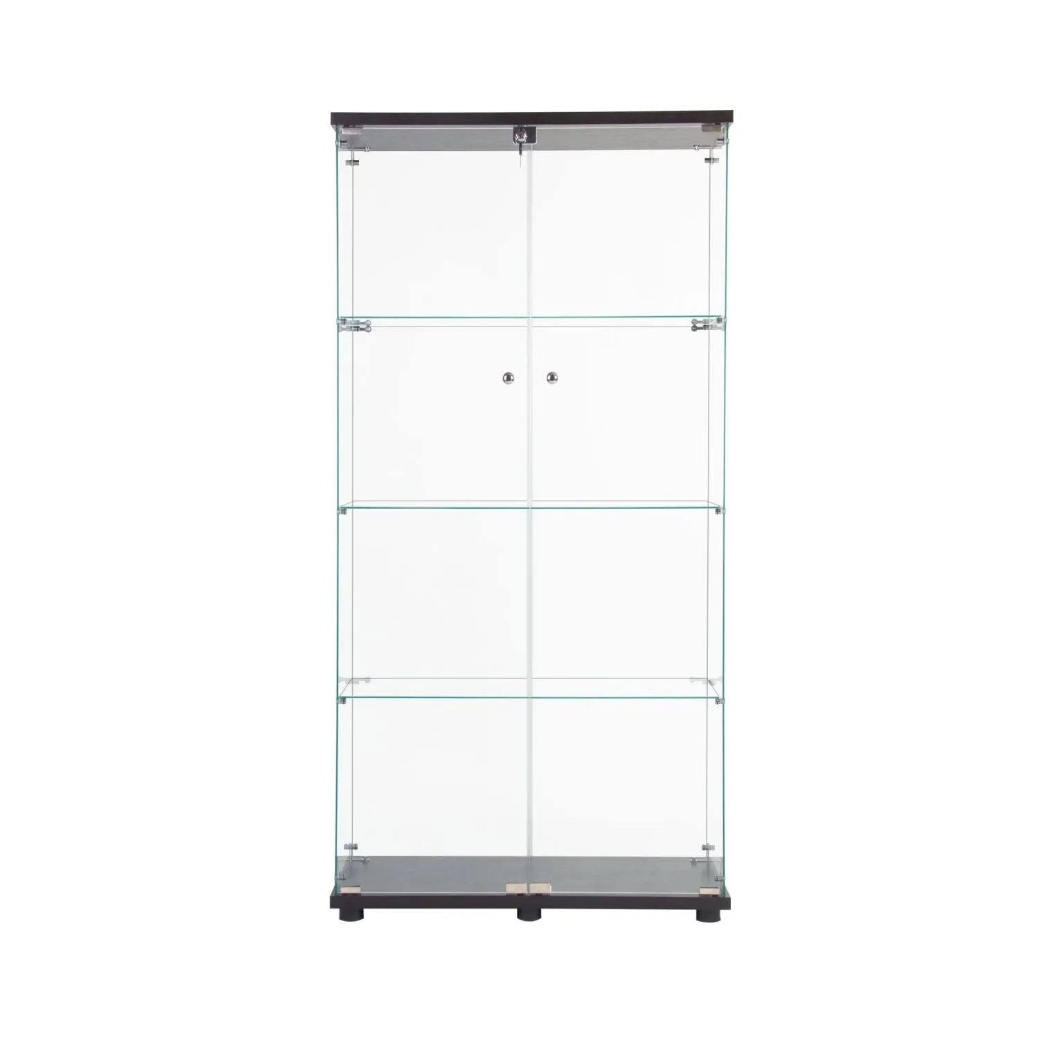 Streamdale LED Strip Light Glass Display Cabinet - Black