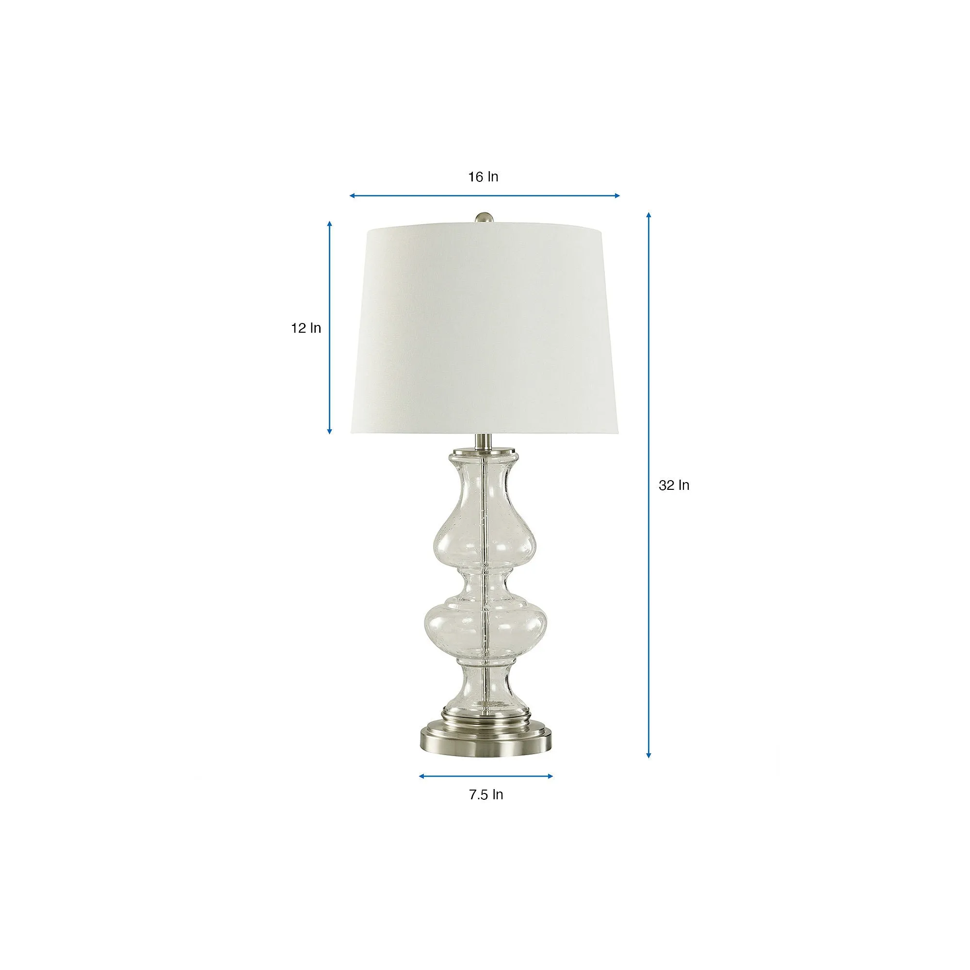 Stylecraft 32" Timeless Table Lamp - WHITE ONE SIZE