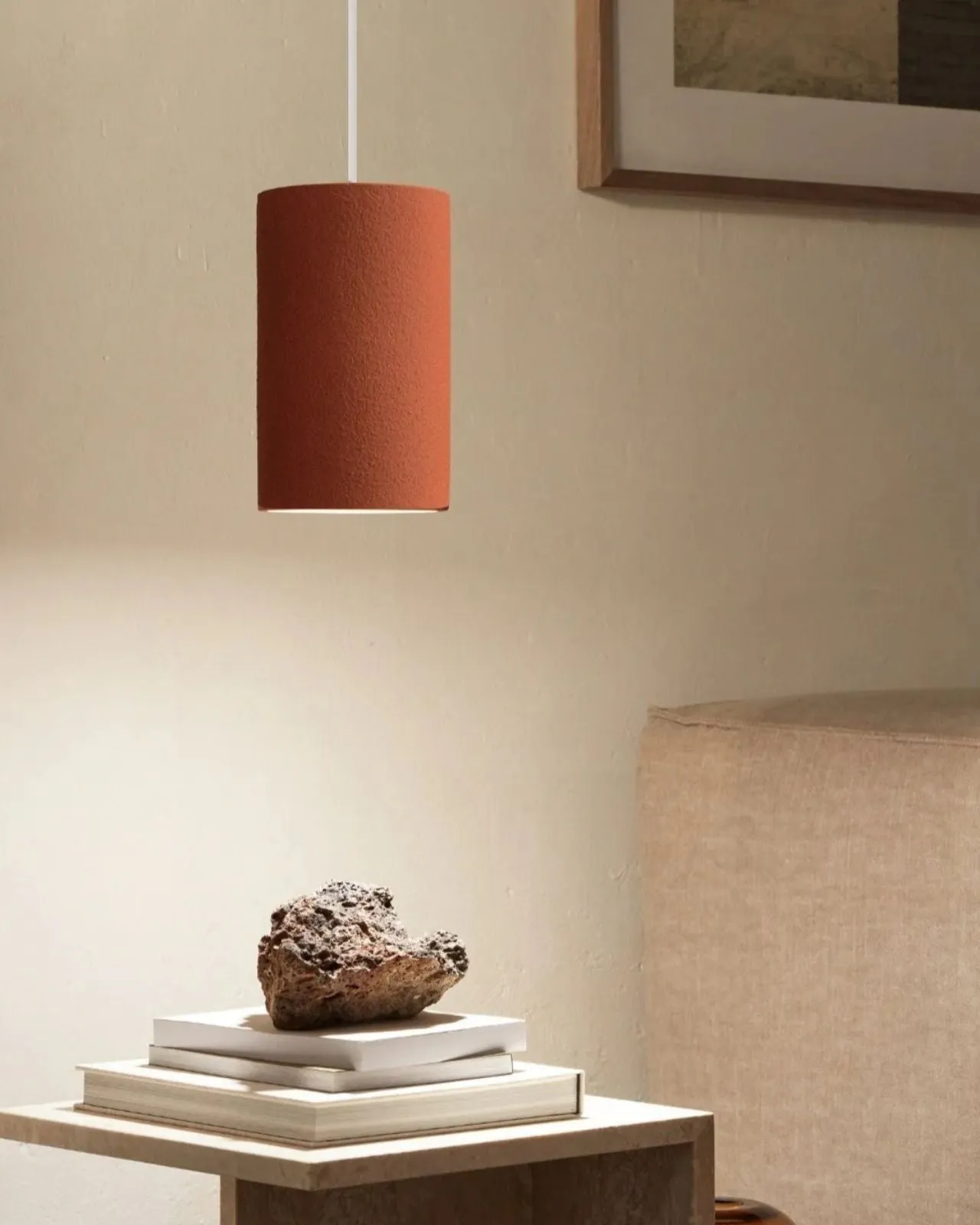 Textured Cylindrical Pendant Light | Terra