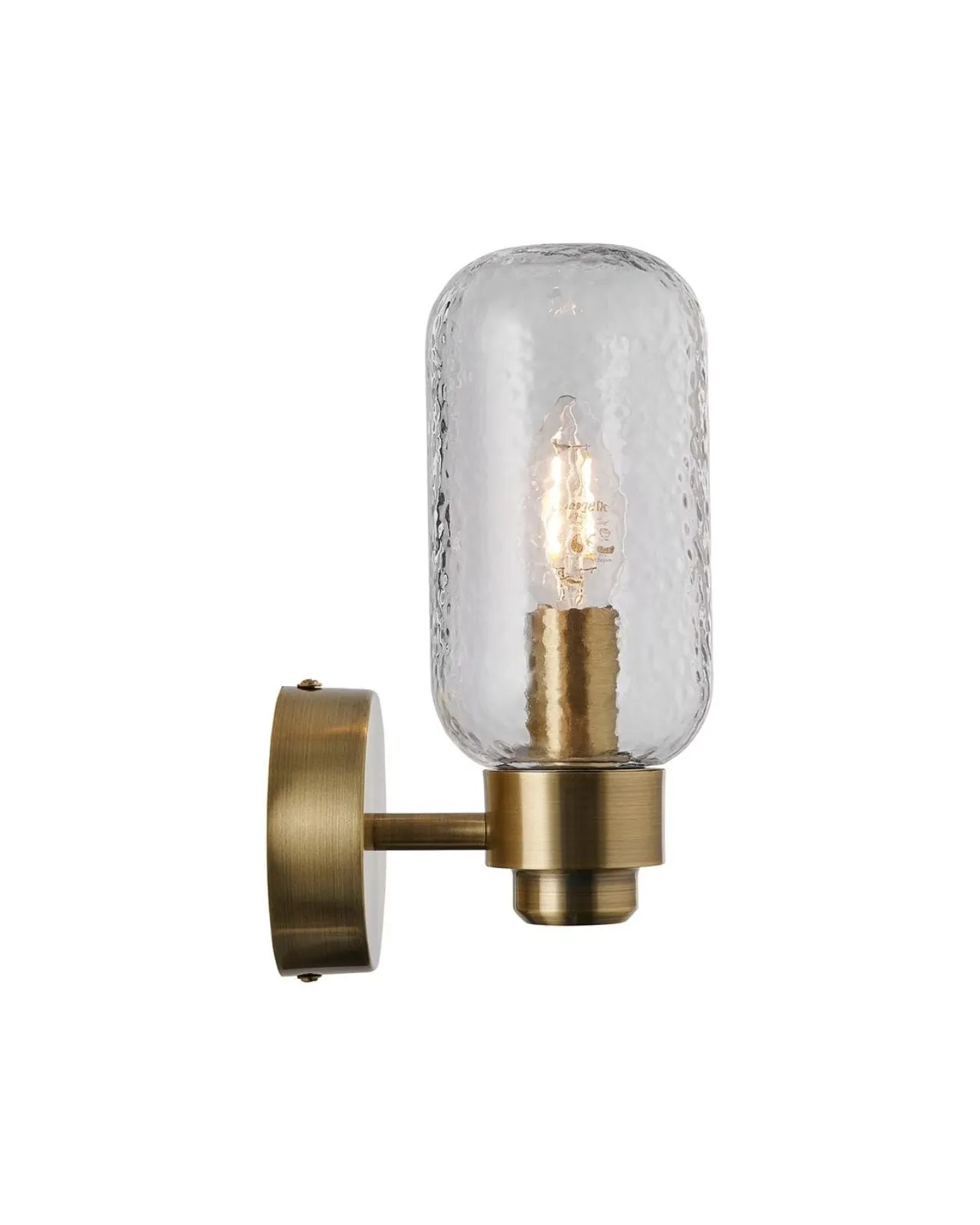 Textured Glass Art Deco Wall Light
