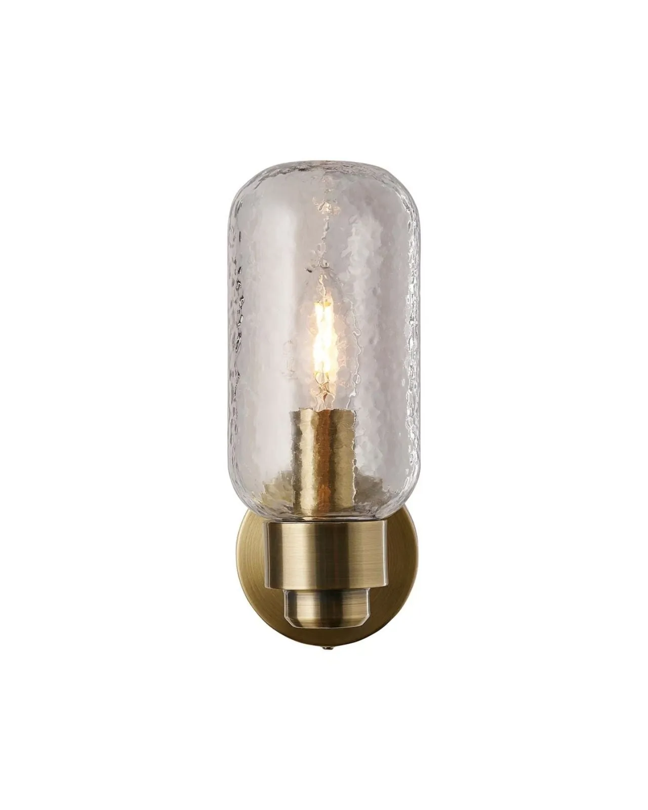 Textured Glass Art Deco Wall Light