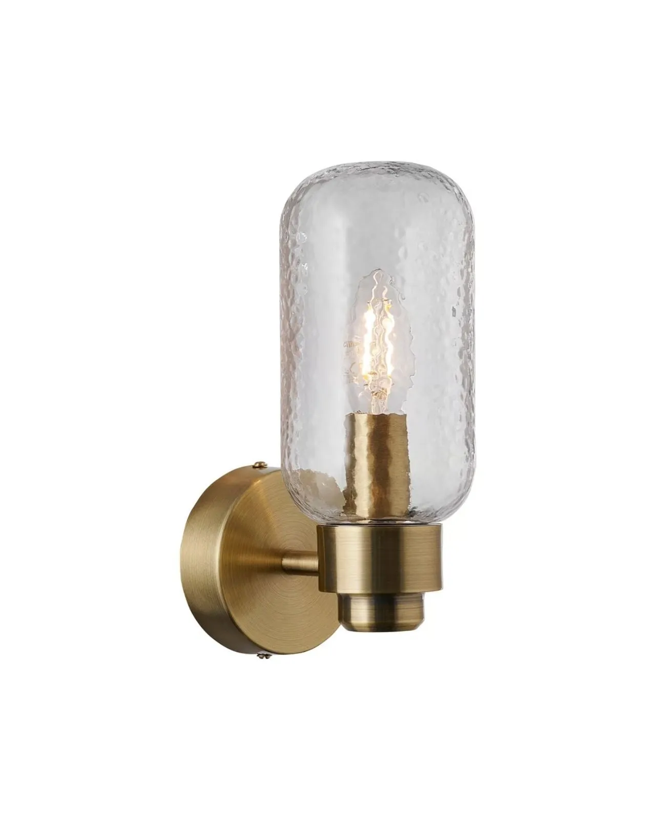 Textured Glass Art Deco Wall Light