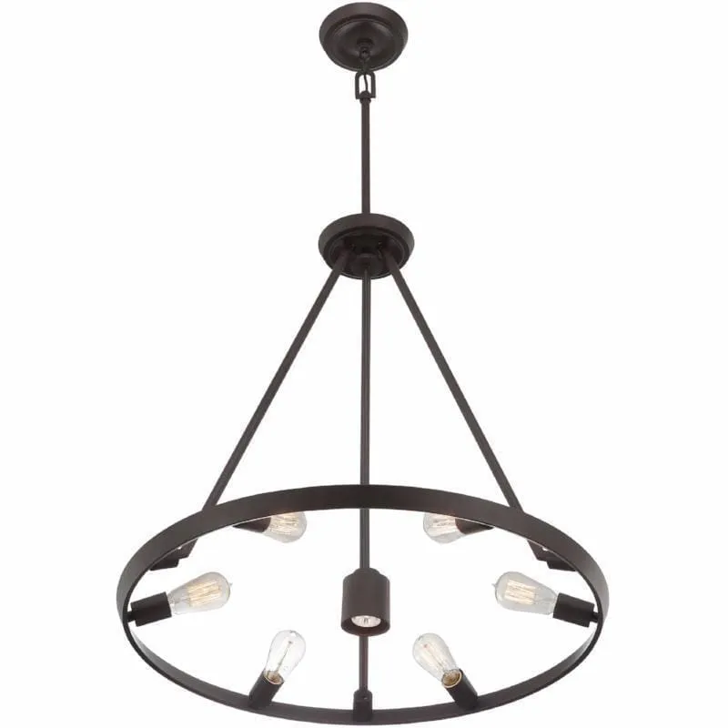 Thomas Edison Vintage Industrial Chandelier