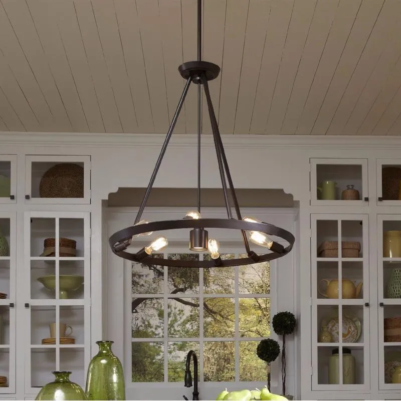 Thomas Edison Vintage Industrial Chandelier