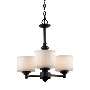 Trans Globe 70726 BRUSHED OILDED RUBBED BRONZE AND BRUSHED NICKEL 3LT PENDANT WITH FROSTED GLASS