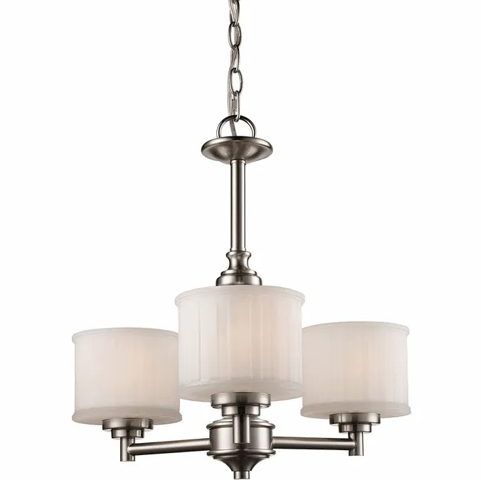 Trans Globe 70726 BRUSHED OILDED RUBBED BRONZE AND BRUSHED NICKEL 3LT PENDANT WITH FROSTED GLASS