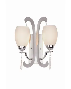 Trans Globe Lighting 1082 PC Two Light Wall Sconce in Polished Chrome Finish