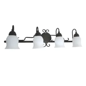 Trans Globe Lighting 2864 ROB Four Light Bath Vanity Wall Mount in Rubbed Oil Bronze Finish