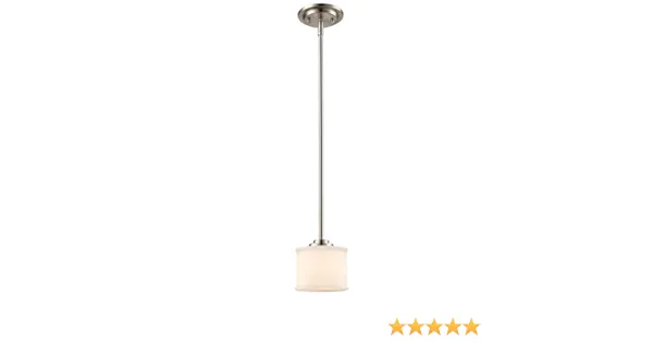 Trans Globe Lighting 70720 BN Cahill Collection One Light Pendant in Brushed Nickel Finish