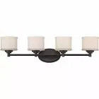 Trans Globe Lighting 70724 ROB Cahill Collection Four Light Bath Wall in Oil Rubbed Bronze Finish