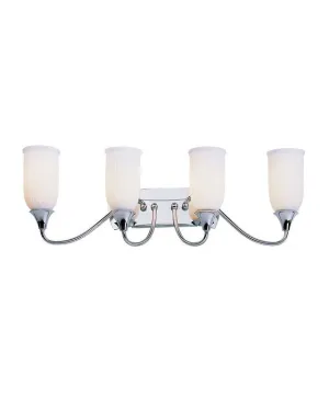 Trans Globe Lighting 7614 PC Four Light Bath Wall Fixture in Polished Chrome Finish