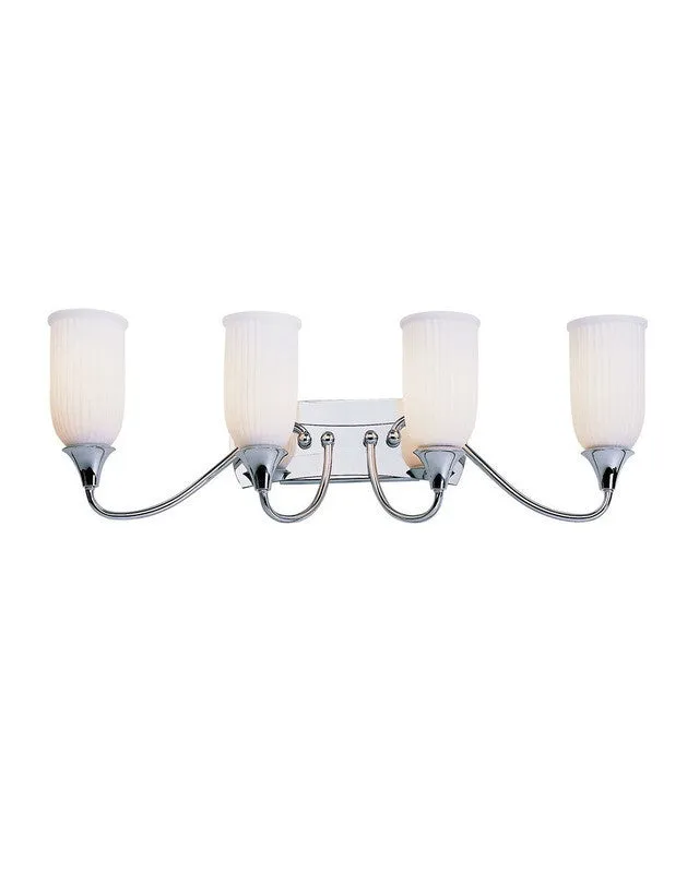 Trans Globe Lighting 7614 PC Four Light Bath Wall Fixture in Polished Chrome Finish