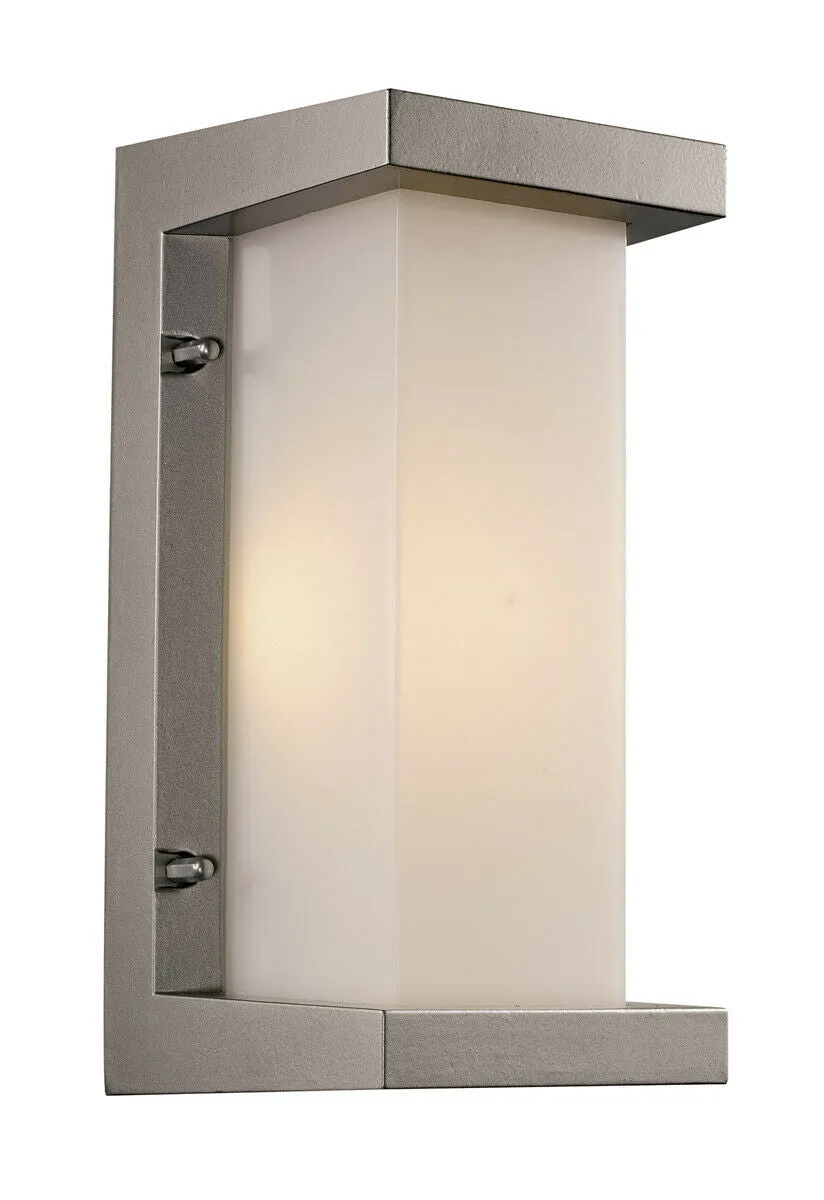 Trans Globe Lighting LED40531-SL Capitol Collection LED Outdoor Wall Mount Pocket Lantern in Silver Finish