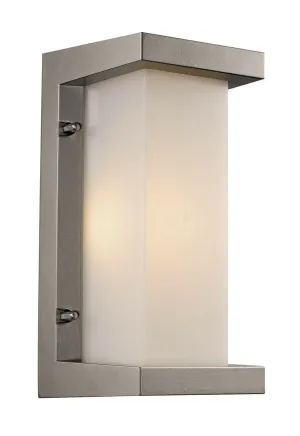 Trans Globe Lighting LED40531-SL Capitol Collection LED Outdoor Wall Mount Pocket Lantern in Silver Finish