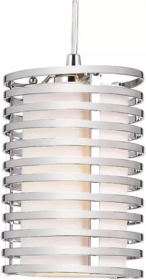 Trans Globe Lighting PND-870 Avenue Collection One Light Mini Pendant in Polished Chrome Finish