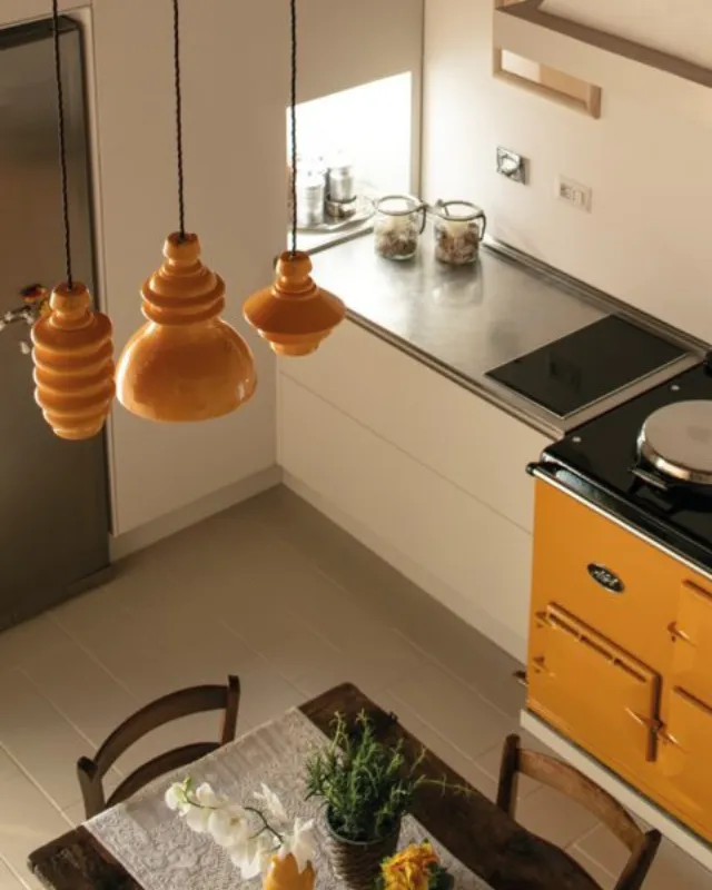Tuscan Ceramic Geometric Pendant