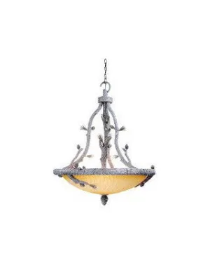 Vaxcel Lighting AS-PDU330 SW Six Light Aspen Collection Pendant Chandelier in Snow Finish